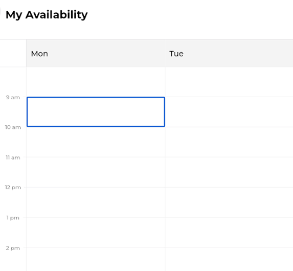Availability-Based-Scheduling